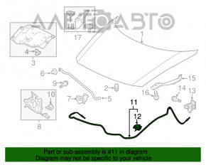 Cablu de deschidere a capotei pentru Honda CRZ 11-16