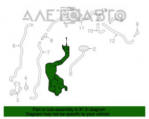 Rezervorul de spălare a parbrizului Honda CRZ 11-16 cu capac
