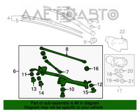 Trapezul curățătorului de parbriz cu motor Honda CRZ 11-16