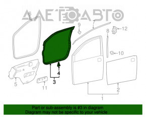 Garnitura ușii din față dreapta Toyota Sienna 11-20