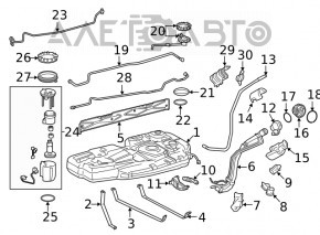 Заливная горловина топливного бака Toyota Sienna 11-14 3.5