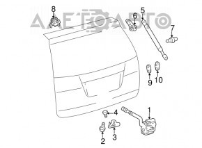 Замок двери багажника Toyota Sienna 11-20