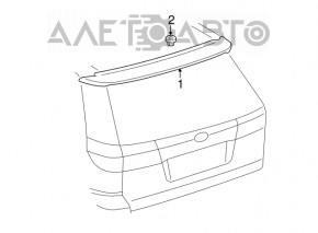 Spoilerul ușii portbagajului pentru Toyota Sienna 11-17 are prinderea ruptă.