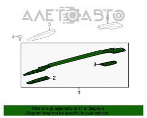 Balustrade longitudinale Toyota Sienna 11-20