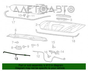 Опора упор капота Dodge Dart 13-16