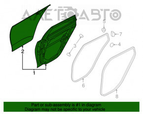 Дверь в сборе задняя левая Kia Optima 16-