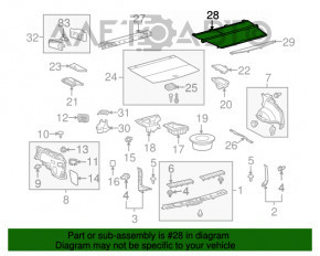 Шторка багажника Lexus RX350 RX450h 10-12 черная