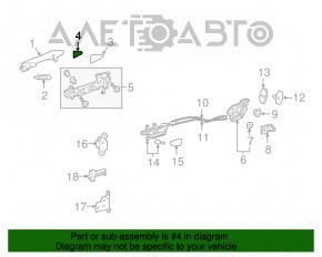 Заглушка внешней ручки задней левой Lexus RX350 RX450h 16-22