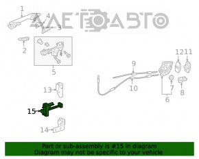 Limitatorul ușii din spate stânga pentru Lexus RX350 RX450h 16-22