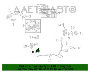 Buclele ușii din față stânga de jos pentru Lexus RX350 RX450h 16-22.