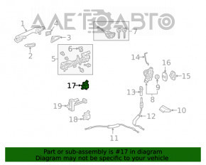 Buclele ușii din spate stânga jos pentru Lexus RX350 RX450h 16-22