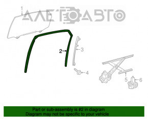 Garnitură de sticlă spate stânga pentru Lexus RX350 RX450h 16-22