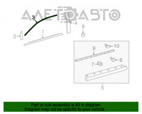 Молдинг двери верхний передней левой Lexus RX350 RX450h 16-22