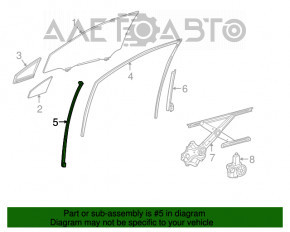 Geam ghidaj ușă față stânga Lexus RX350 RX450h 16-22