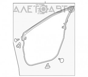 Уплотнитель двери передней левой Lexus RX350 RX450h 16-22