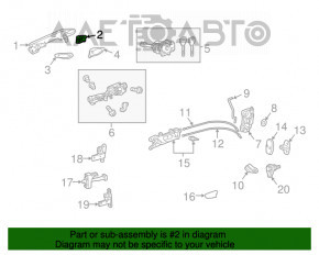 Заглушка внешней ручки передняя правая Lexus RX350 RX450h 16-22