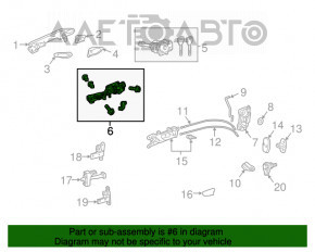 Механизм ручки двери передней правой Lexus RX350 RX450h 16-22