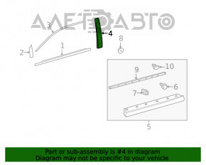 Panoul lateral dreapta față a ușii Lexus RX350 RX450h 16-22