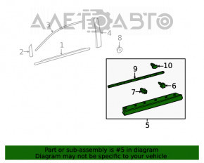 Capac usa fata dreapta inferioara a usii Lexus RX350 RX450h 16-22 nou OEM original