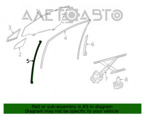 Geam ghidaj ușă față dreapta Lexus RX350 RX450h 16-22 spate