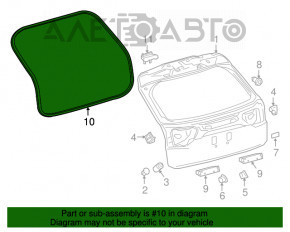 Уплотнитель резина двери багажника Lexus RX350 RX450h 16-22