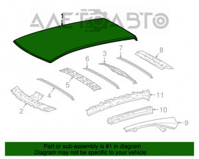 Acoperiș metalic pentru Lexus RX350 RX450h 16-22 fără panoramică.