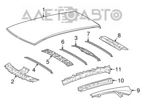 Крыша металл Lexus RX350 RX450h 16-22 без люка