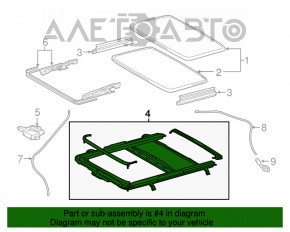 Mecanismul cadrului de deschidere a portbagajului pentru Lexus RX350 RX450h 16-22