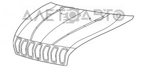 Capota goală Jeep Cherokee KL 14-18 din aluminiu nou, neoriginal.