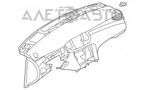 Torpedo panoul frontal fără AIRBAG Infiniti QX50 19- negru