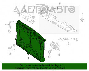 Televizorul panoului radiatorului Infiniti JX35 QX60 13- nou OEM original