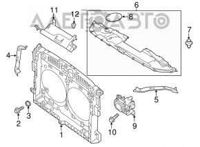 Televizorul panoului radiatorului Infiniti JX35 QX60 13- nou OEM original