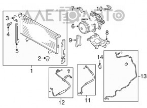 Compresorul de aer condiționat pentru Subaru Outback 15-19