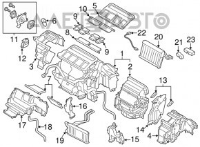 Корпус печки голый Subaru Outback 15-19