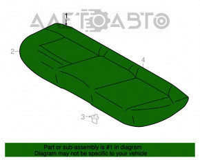 Capac lateral pentru scaunele din spate stânga Subaru Outback 15-19, material textil bej.