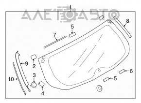 Стекло заднее двери багажника Subaru Outback 15-19