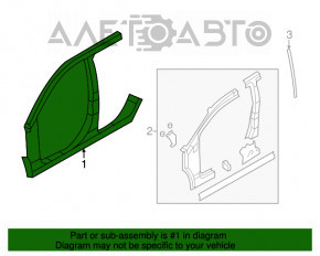 Bara caroserie centrală stânga Jeep Compass 11-16 pe caroserie