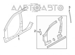 Bara caroseriei centrală stângă Jeep Compass 11-16 a fost tăiată.