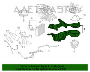 Корпус печки голый Chrysler 300 11-13