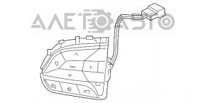 Butonul de control de pe volanul stâng al Dodge Challenger 15-19 este uzat.