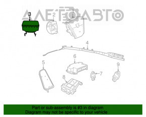 Perna de siguranță airbag pentru pasager în bordul Jeep Patriot 11-17.