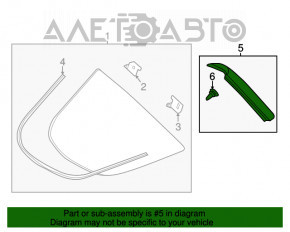 Garnitură geam spate dreapta Lexus CT200h 11-17