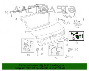 Capacul portbagajului Lexus ES300h ES350 13-18 este un produs original Lexus