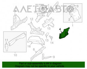 Protecția arcului stâng Nissan Pathfinder 13-16