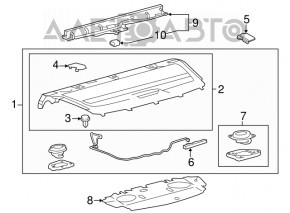 Полка задняя Toyota Avalon 13-18 черн, под шторку