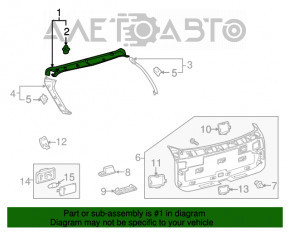 Capacul portbagajului superior al usii Lexus RX350 RX450h 10-15 gri, zgarietura