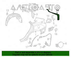 Уплотнитель на кузове двери багажника правый Lexus RX350 RX450h 10-15