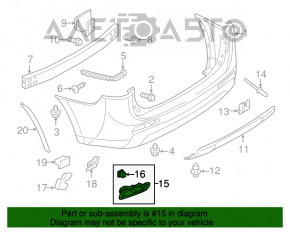 Cadru reflector spate dreapta Mitsubishi Outlander 14-15 pre-restilizare