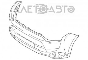 Бампер передний голый Mitsubishi Outlander 14-15 дорест