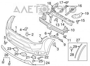 Buza bara fata Mitsubishi Outlander 14-15 pre-restilizare.